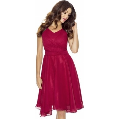 Kartes dámské šifonové šaty KM227-4 vínová