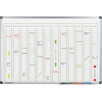 Legamaster Premium lakovaná roční plánovací tabule vertikální 60 x 90 cm