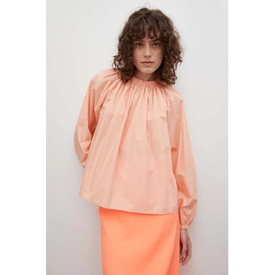 DRYKORN Памучна блуза Drykorn дамска в оранжево с изчистен дизайн (87495.124120.4800)