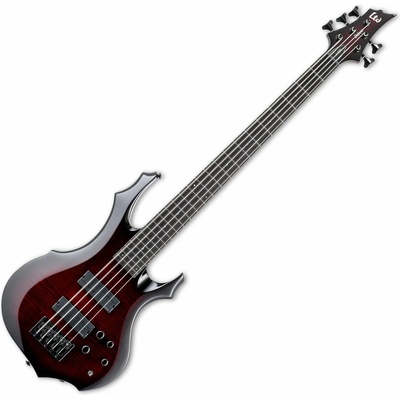 ESP F-1005 See-Thru Black Cherry Sunburst 5-струнна бас китара