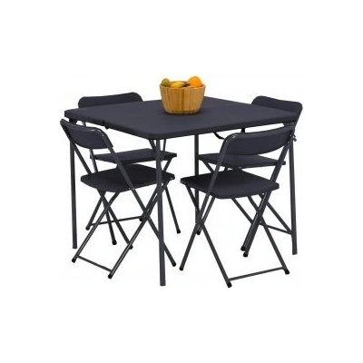 Vango DORNOCH TABLE AND CHAIRS SET black Černá