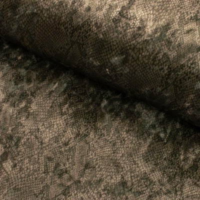 Zamat Velvet digital - Hadí kůže khaki