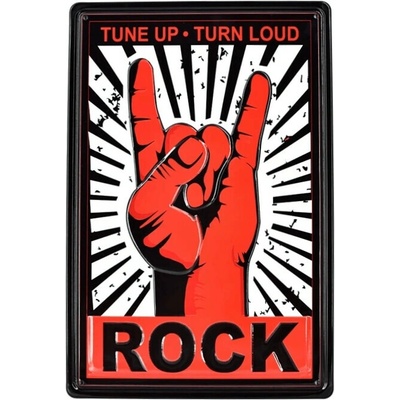 Ceduľa Tune Up - Turn Loud - ROCK Plechová tabuľa