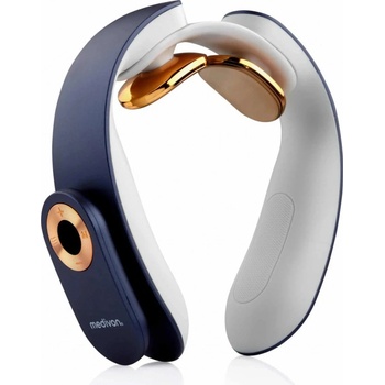 Medivon Масажор за врат Medivon Ultra EMS, Електромускулна стимулация, 3D регулиране, 4 режима, Дистанционно, Затопляне, Таймер, Бял/син (Ultra EMS)