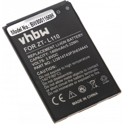 VHBW Батерия за ZTE Blade L110, 1400 mAh (800115695)