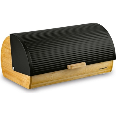 Chlebník NERO bambus+kov 39x25,5x19cm čierny