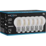 Mexen Vintis 6x LED филаментна крушка E27, G45, 4W, 55 lm, оранжево - L156-E27-04XX-48x06 (L156-E27-04XX-48x06)