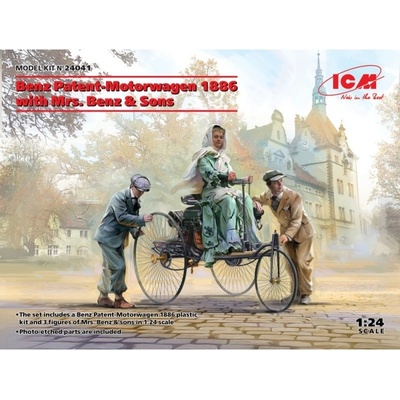 ICM Benz Patent-Motorwagen 1886 w/ Mrs.Benz&Sons 24041 1:24