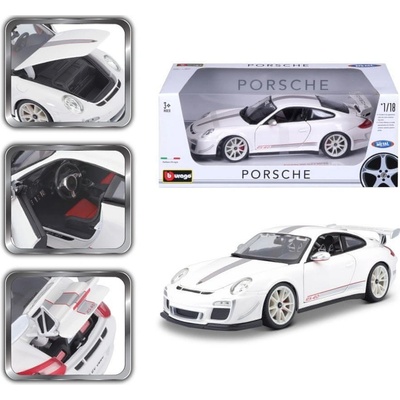 Bburago Plus Porsche 911 GT3 RS bílá 1:18