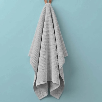 Knitva ručník vlnky 50 x 100 cm světle šedý