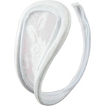 SuperLove Invisible Strapless C String Transparent Floral Lace White