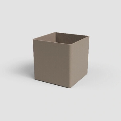 Artevasi Květináč OSLO čtvercový 14cm plast šedá matte taupe