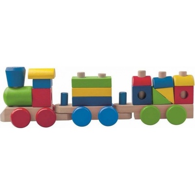 Woody drevený skladací nákladný vlak dva vagóny