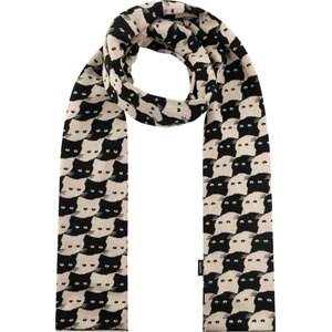 DEDICATED Шал Dedicated Scarf Rossberga Pepita Cats Scarf - Oat White - размер One Size (203-3481-0111)