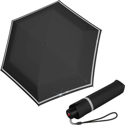 Knirps rookie black reflective lehký skládací deštník černý