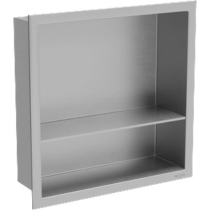 Mexen X-Wall-R нишева етажерка с яка и рафт 30 x 30 см, инокс - 1910303010S (1910303010S)