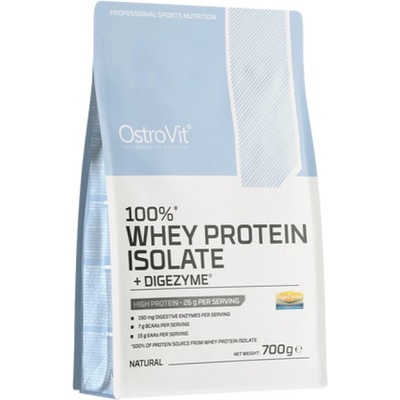 OstroVit Whey Protein Isolate + DigeZyme® Digestive Enzymes [700 грама] Неовкусен