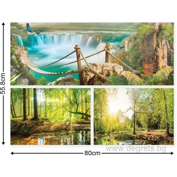 Image 1 of Картина Канава Природа 5 Сет 3 части