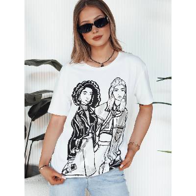 Dstreet COMIS dámske tričko RY2608 biele