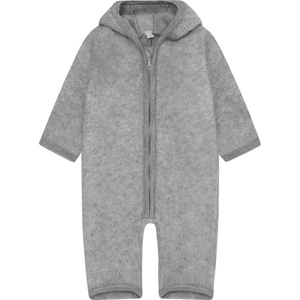Huttelihut Детски цял костюм Huttelihut Kid's Pram Suit Ears Wool Fleece Overall - Medium Grey Melange - размер 62 (EU) (704-6336-0112)