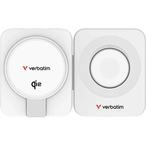 Verbatim Foldable 3-in-1 Qi2 Magnetic Wireless Power Bank 10000 mAh White (32296) - gtcomputers