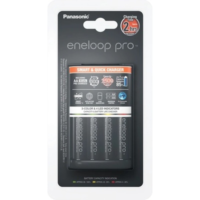 Panasonic Зарядно за Panasonic BQ-CC55E NiMH батерии и 4 батерии Eneloop Pro AA (8014673)