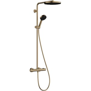 Hansgrohe Pulsify S Puro - Душ комплект с термостат, диаметър 26 cm, 3 струи, четкан бронз 24237140 (24237140)