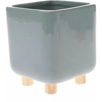 Casa de Engel Керамичен кашпон с дървени крака, светлозелен, 0/24 Casa de Engel | Lilav | Home | UNI