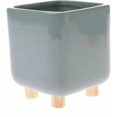 Casa de Engel Керамичен кашпон с дървени крака, светлозелен, 0/24 Casa de Engel | Lilav | Home | UNI