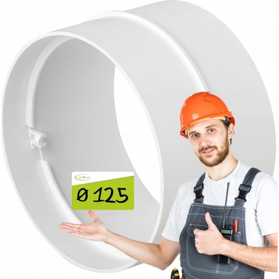 AirRoxy vonkajšia spojka pre kruhové potrubie AR-SN-125