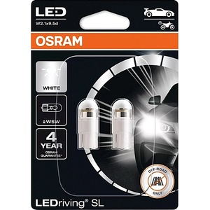 OSRAM Led АВТО КРУШКА w5w osram 2825dwp 12v 6000k 2бр В КУТИЯ (206500200)
