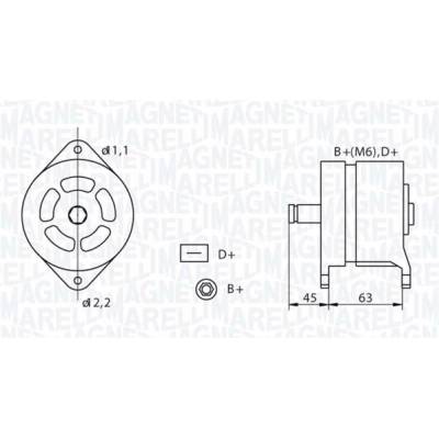Alternátor MAGNETI MARELLI 063320070010