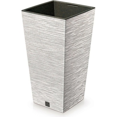 Prosperplast Kvetináč FURU SQUARE ECO WOOD biely 20 cm
