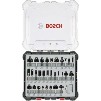 BOSCH Smíšená sada tvarových fréz s vřetenem Ø 6 mm, 30 ks 2607017474