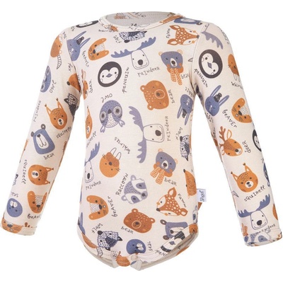 Little Angel DITA Body tričko smyk tisk Outlast® latte barevná zvířátka