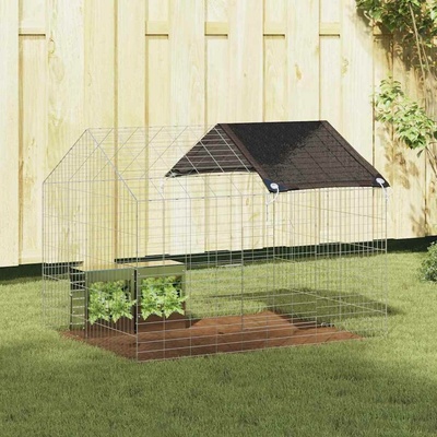 vidaXL Venkovní klec pro králíky 100 × 78 × 78 cm stříbrná pozinkovaná ocel 9799.42019236