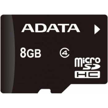 ADATA microSDHC 8GB + adapter AUSDH8GCL4-RA1