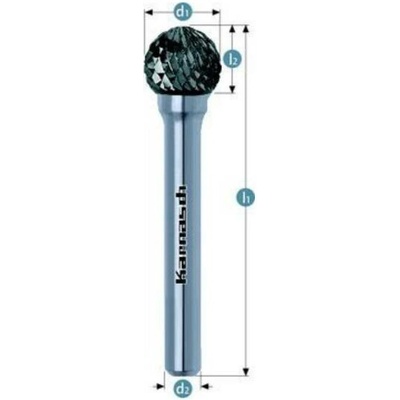 Karnasch Professional Tools Kulová fréza na kov Karnasch D16,0×14,4 S6 L60 mm, nepovlakovaná, HP-7