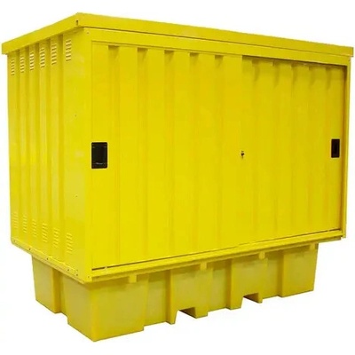 Záchytná krytá vaňa pre 8 sudov/2 IBC