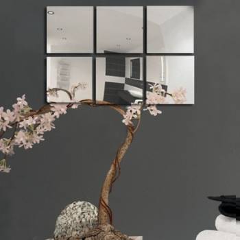 MSV ОГЛЕДАЛНИ САМОЗАЛЕПВАЩИ ПЛОЧКИ 10x10см К-КТ 6бр (141714)