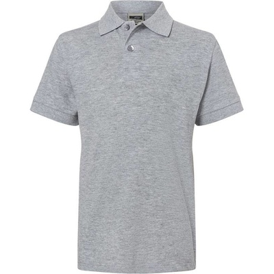 James & Nicholson JN 70K Piqué detské polo tričko sivá heather