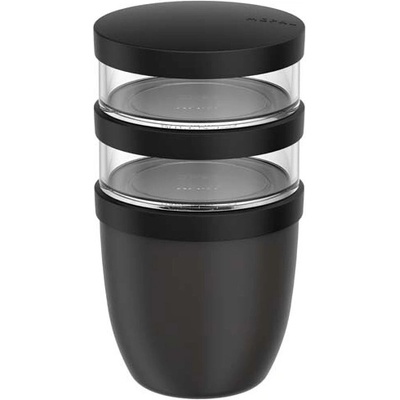 Mepal Ellipse 3dielny hrniec na obed s objemom 500 ml + 2 × 200 ml - Čierna
