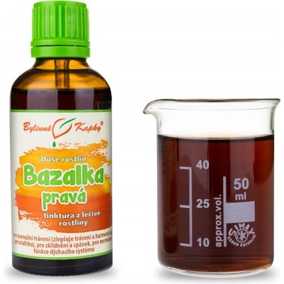 Bylinné kapky Bazalka pravá kvapky Duša rastlín tinktúra 50 ml