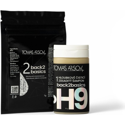 Tomas Arsov BACK2BASICS šampón 50 g+ odstranovač silikonů a minerálu 5 g dárková sada – Sleviste.cz