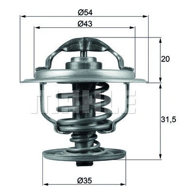 Termostat, chladivo MAHLE TX 109 87D (TX10987D)
