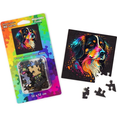 WoodMix Puzzles Дървен пъзел WoodMix, Кучета, 40 части - Куче (WM-P40-0021)