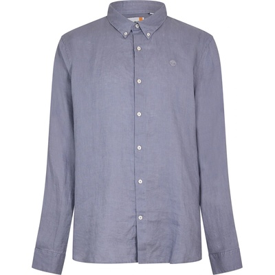 Timberland Риза Timberland Men's Mill Brook Linen Leaf Green Long-Sleeve Plain Shirt - Quicksilver Yd