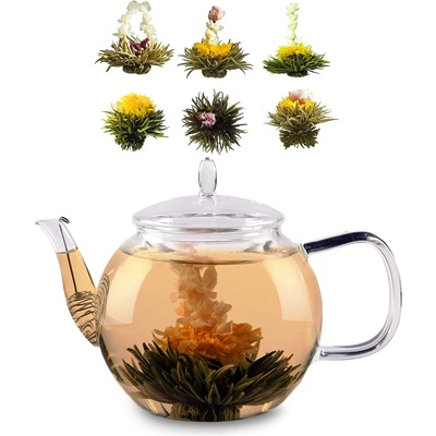Feelino Чайник, Bedida, 800 ml, 6 x чаено цвете, зелен (M3EEPAAYHT) (M3EEPAAYHT)