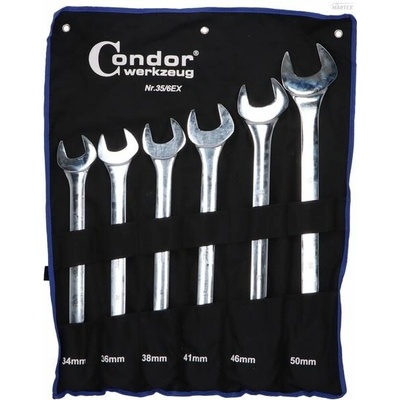 Condor Sada klíčů plochých-očkových 34-50mm 6 kusů C.35-6EX