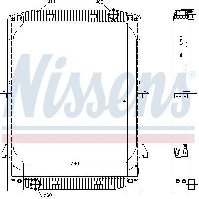 NISSENS 632731 Chladič, chlazení motoru (632731)